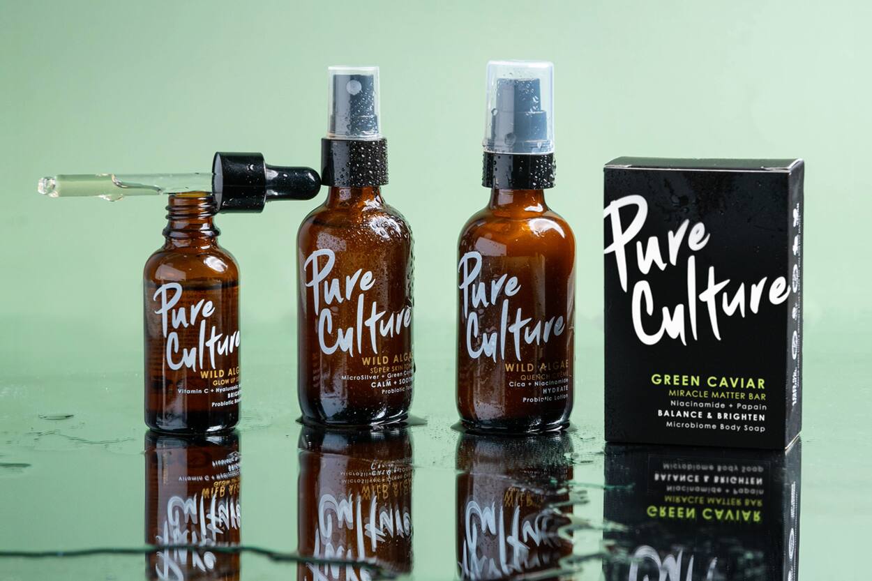 Pure Culture Wild Algae Skincare + Green Caviar Biome Bar